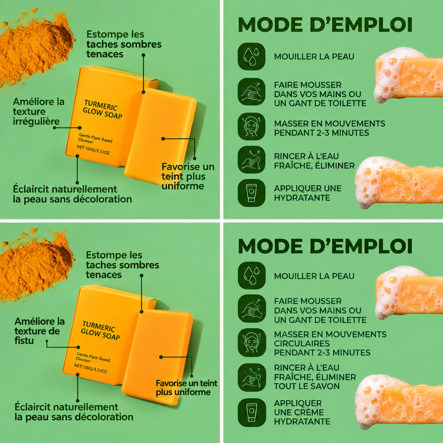 Le Savon au Curcuma pour une Peau Éclatante - Mode d'action