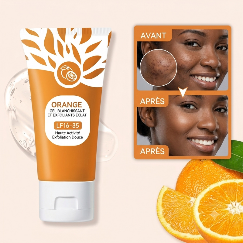 Application du gel exfoliant